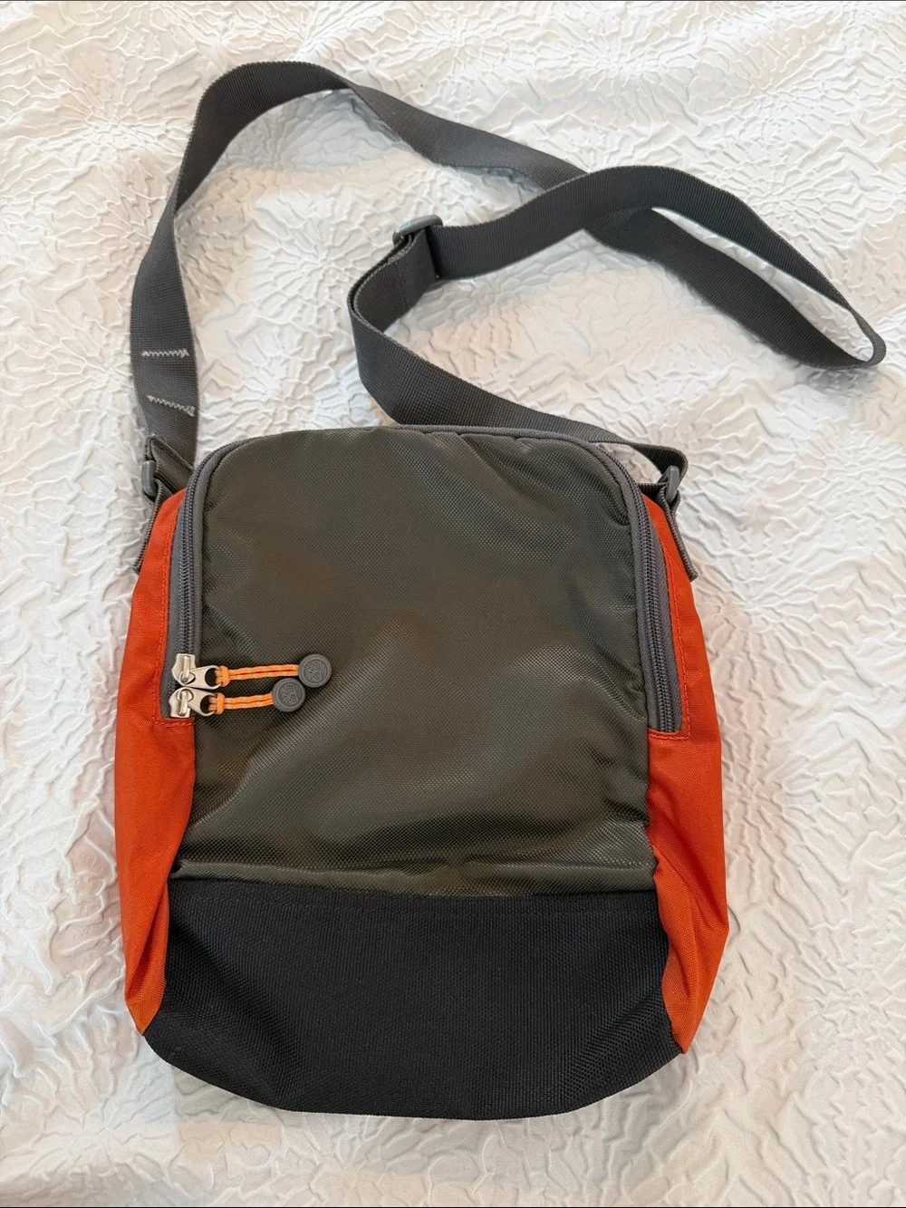 Timberland Olive, Orange & Gray Compact Crossbody Messenger